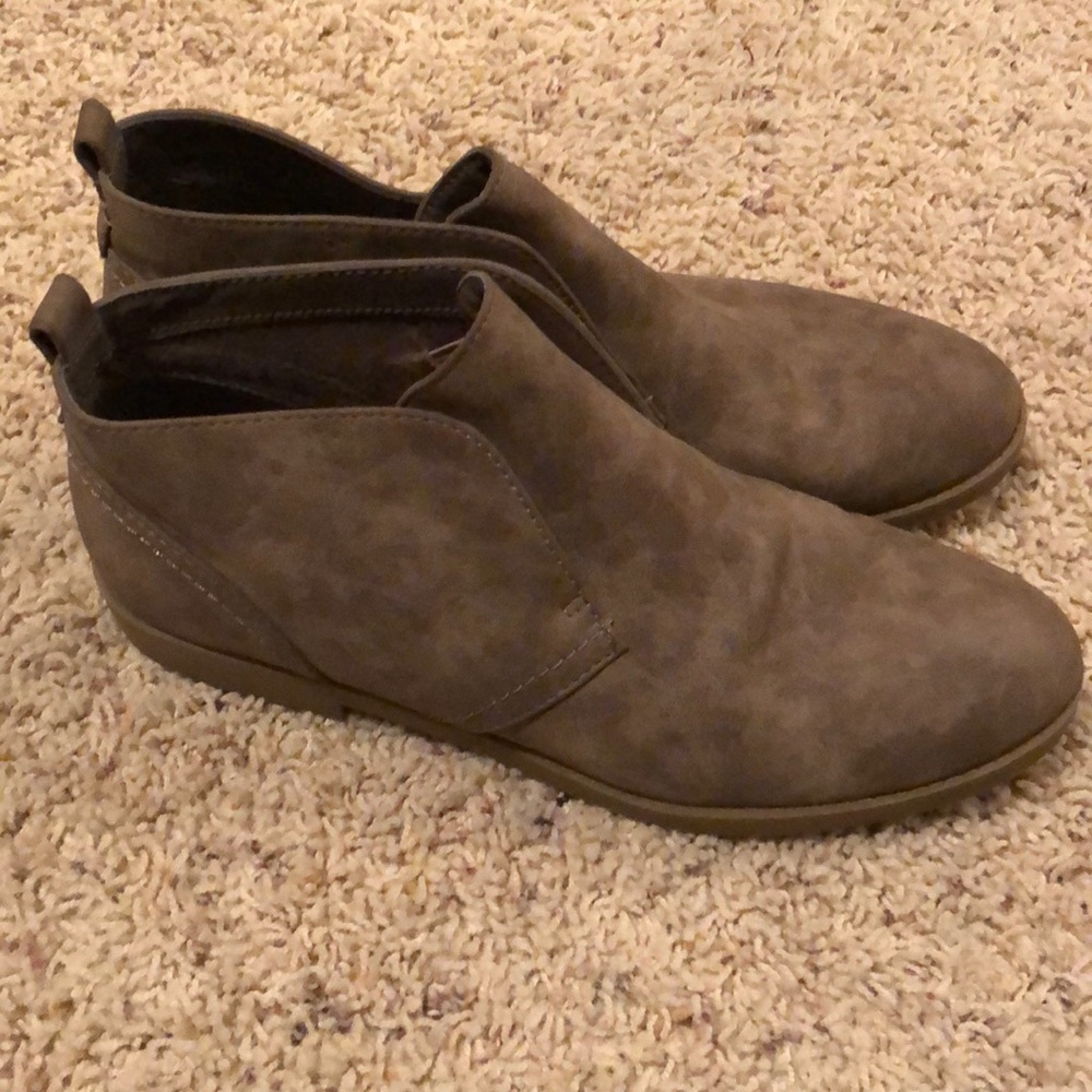Indigo booties, size 8